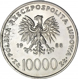 10000 złotych 1987, PRÓBA, nikiel, Jan Paweł II, Cienki krzyż