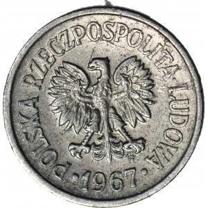 R-, 10 pennies 1967, DESTRUCT, 45 degree twist, rare