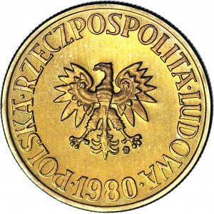5 złotych 1980, stempel lustrzany, nakład 5000 sztuk