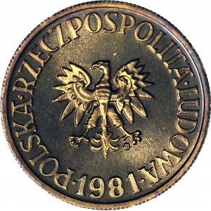 5 złotych 1981, stempel lustrzany, nakład 5000 sztuk