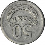 R-, 50 Pfennige 1968, seltener Jahrgang, DESTRUKT, REFLECTION 180 Grad