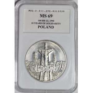 100.000 złotych 1990, Solidarność, typ A