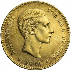 Hiszpania, Alfonso XII, 25 pesetas 1880