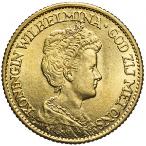 Holandia, 10 guldenów 1913, Wilhelmina, piękne