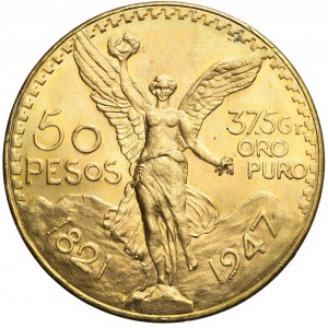 Meksyk, 50 pesos 1947, piękne