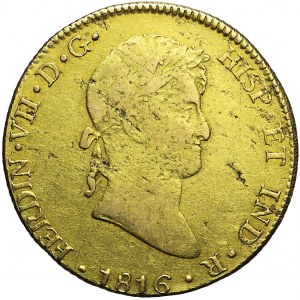 Peru, Ferdynand VII, 8 escudos, Lima