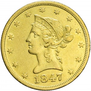 Stany Zjednoczone Ameryki (USA), 10 dolarów 1847 O, Liberty Head, Nowy Orlean
