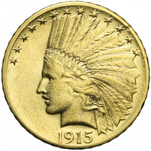 Stany Zjednoczone Ameryki (USA), 10 dolarów 1915, Indianin, Filadelfia