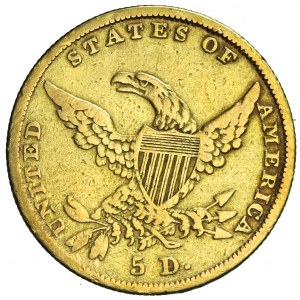 Stany Zjednoczone Ameryki (USA), 5 dolarów Liberty Head, 1836, Filadelfia