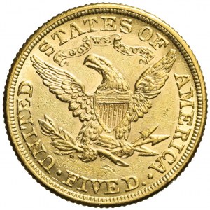 Stany Zjednoczone Ameryki (USA), 5 dolarów Liberty Head, 1881, Filadelfia