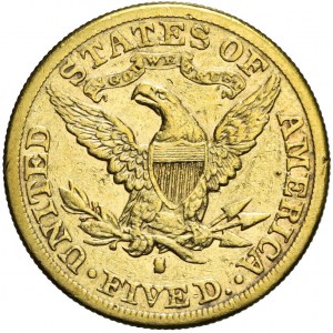 Stany Zjednoczone Ameryki (USA), 5 dolarów Liberty Head, 1888, San Francisco