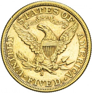 Stany Zjednoczone Ameryki (USA), 5 dolarów Liberty Head, 1898, San Francisco, bardzo ładne