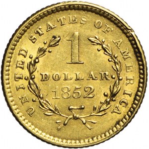 Stany Zjednoczone Ameryki (USA), 1 dolar Liberty Head, 1852, Filadelfia