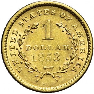 Stany Zjednoczone Ameryki (USA), 1 dolar Liberty Head, 1853, Filadelfia