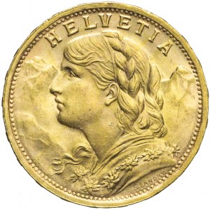 Szwajcaria, 20 franków 1935, piękne