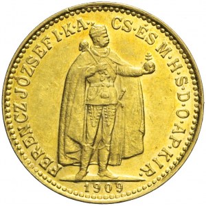 Węgry, Franciszek Józef, 10 koron 1909, Kremnica