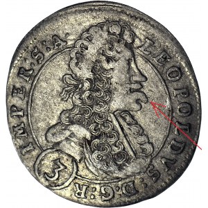 Österreich, Leopold I., 3 Krajcary 1696 GE, Prag