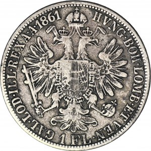 Rakousko, František Josef, 1 florin 1861 A