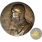 Belgia, Leopold, medal 1830-1905, brąz 69mm, 75. rocznicę niepodległości Belgii