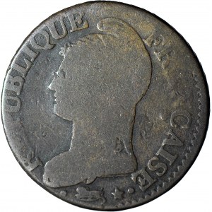 R-, Francja , 5 centimes. 1801 G, Geneva