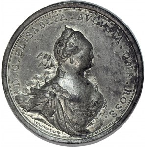 Rosja, Elżbieta I, Medal 1754, na zakończenie sporów o granice