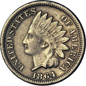 USA, 1 cent 1864, Filadelfia