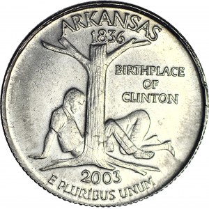 USA, Arkansas 2003 satirische Münze - Geburtsort von Clinton.