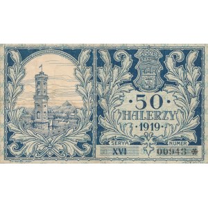 Lwów, 50 halerzy 1919, ser. XVI, niski nr. 00943