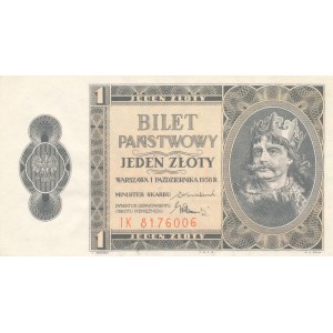 1 złoty 1938 Chrobry, ser. IK