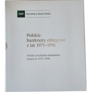 Polskie banknoty obiegowe z lat 1975-1996, album NBP, NIEPEŁNY