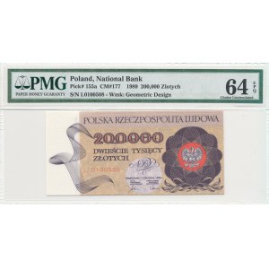 200.000 złotych 1989, seria L 0100508