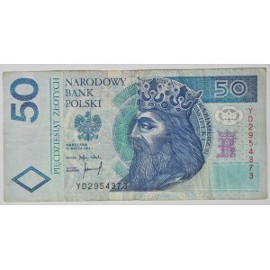 50 złotych 1994, ser YD, ostatnia seria ZASTĘPCZA