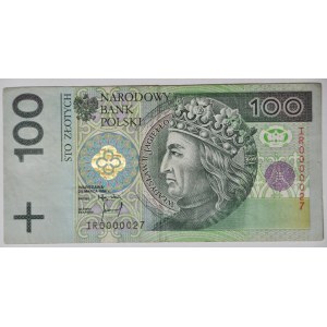 100 złotych 1994, IR0000027 b. niski numer