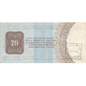 Pewex Bon Towarowy 20 dolarów 1979, ser. HH