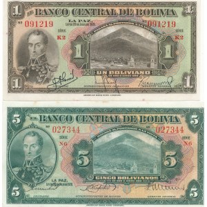 Bolivia 1 i 5 bolivanos 1928