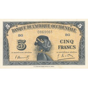 Afryka Zachodnia Francuska, 5 franków 1942