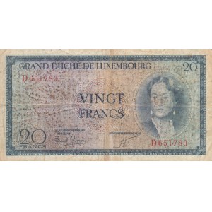 Luxembourg, 20 franków 1955