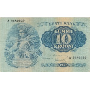 Estonia, 10 koron 1937