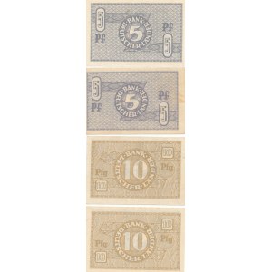 Niemcy, RFN, 5 i 10 fenigów 1948, zestaw 4 szt.