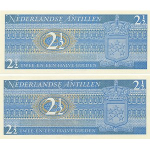 Antyle Holenderskie, 2 1/2 guldena 1970, zestaw 2 szt.