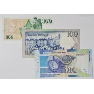 zestaw 3 szt., Portugalia 100 Escudos 1981, Islandia 100 koron 1986, South Africa 100 Rand 2018