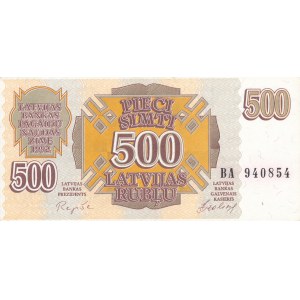 Łotwa (Latvia) 500 Rublu 1992