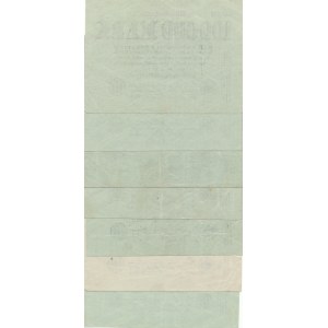 Niemcy, 100.000 marek 1923, odmienne serie, zestaw 7 szt.