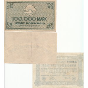 Niemcy, 100.000 marek 1923, zestaw 3 szt.