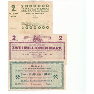 Niemcy, 2.000.000 (dwa miliony) marek 1923, zestaw 4 szt.