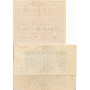 Niemcy, 2.000.000 (dwa miliony) marek 1923, zestaw 3 szt.