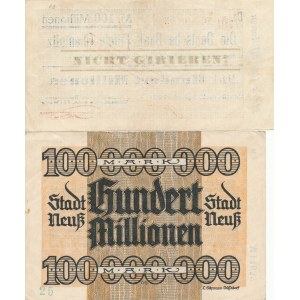 Niemcy, 100.000.000 (sto milionów) marek 1923, zestaw 2 szt.