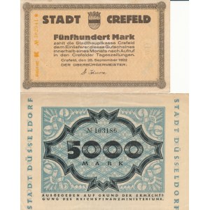 Niemcy, 5000 marek 1922 i 1923, zestaw 2 szt.