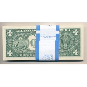 Stany Zjednoczone Ameryki (USA), Paczka Bankowa 1 dolar 2017 seria C---A, 100 sztuk