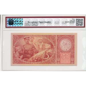 Czechosłowacja, 50 koron 1929, seria Ya, SPECIMEN